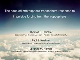 The coupled stratosphere-troposphere response to impulsive forcing from the troposphere