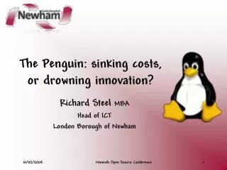 The Penguin: sinking costs, or drowning innovation?