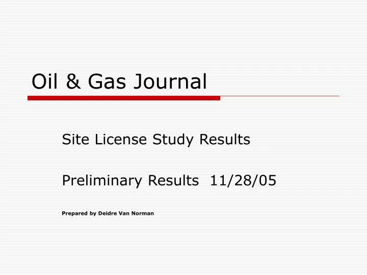 oil gas journal