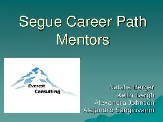 Segue Career Path Mentors