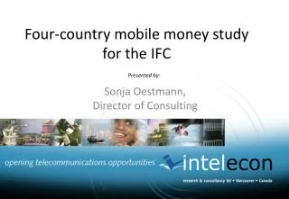 Four-country mobile money study for the IFC