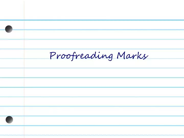 proofreading marks