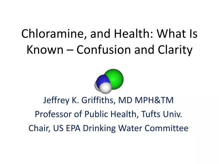 chloramine and health what is known confusion and clarity