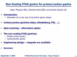 Non-Scaling FFAG gantry for proton/carbon gantry