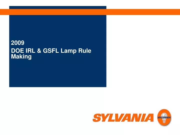 2009 doe irl gsfl lamp rule making