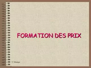 formation des prix