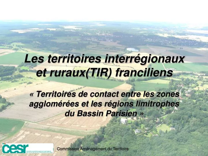 les territoires interr gionaux et ruraux tir franciliens