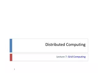 Distributed Computing