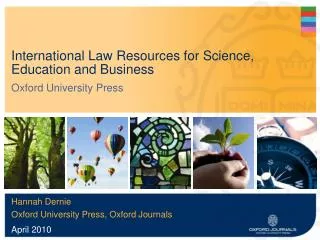 International Law Resources for Science, Education and Business