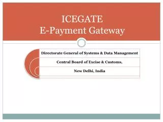 ICEGATE E-Payment Gateway