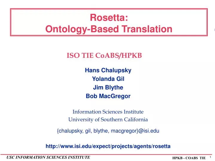 rosetta ontology based translation