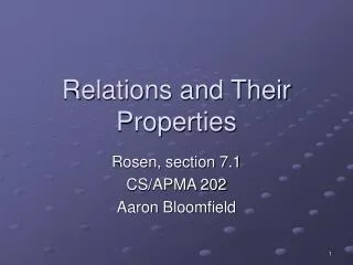 Relations and Their Properties