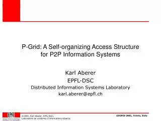 P-Grid: A Self-organizing Access Structure for P2P Information Systems