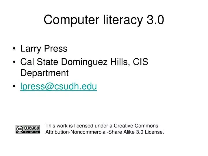 computer literacy 3 0