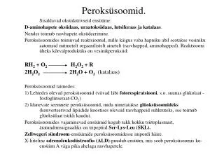 peroks soomid