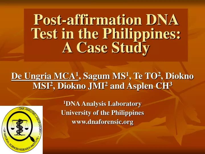 post affirmation dna test in the philippines a case study