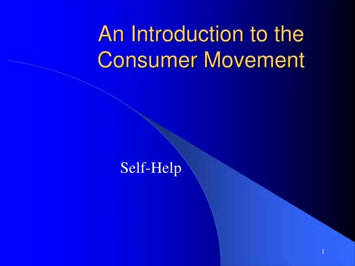 an introduction to the consumer movement