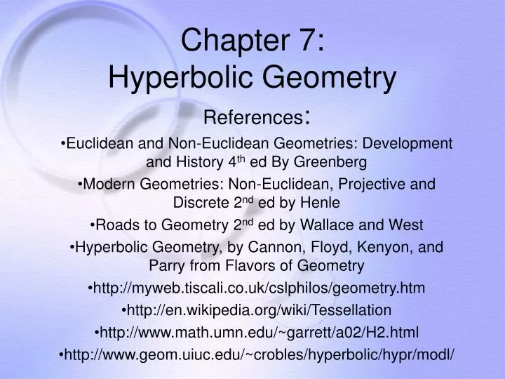 chapter 7 hyperbolic geometry