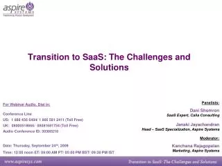 Transition to SaaS: The Challenges and Solutions