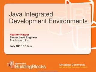 Java Integrated Development Environments