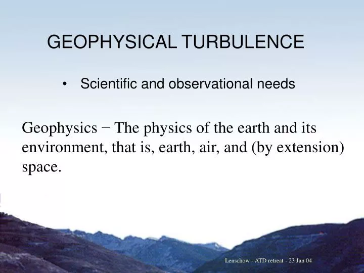 geophysical turbulence