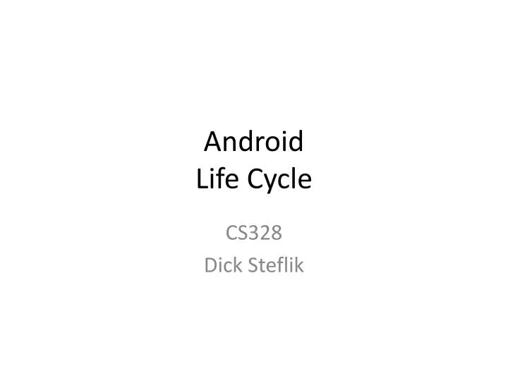 android life cycle