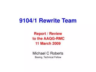 9104/1 Rewrite Team
