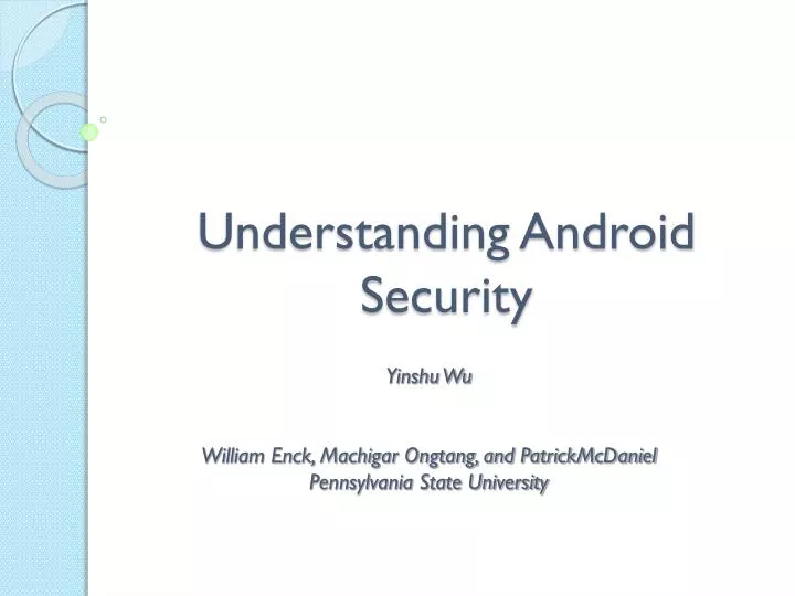 understanding android security
