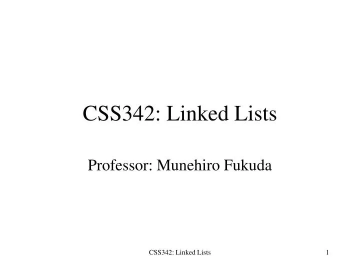 css342 linked lists