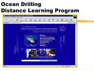 Ocean Drilling Distance Learning Program