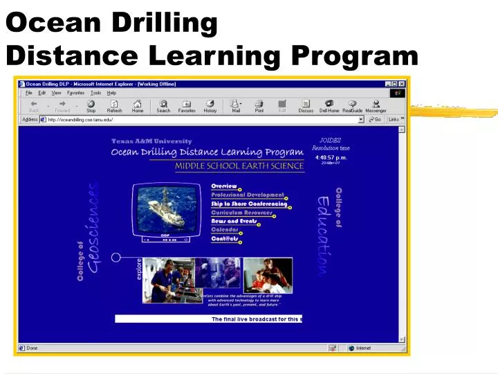 ocean drilling distance learning program