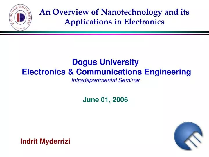 dogus university electronics communications engineering intradepartmental seminar june 01 2006