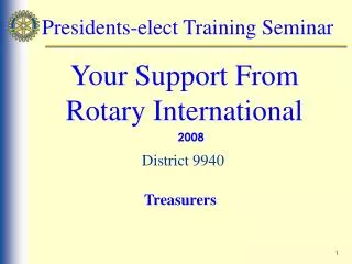 Presidents-elect Training Seminar