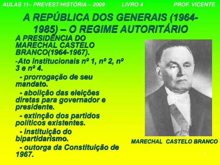 a rep blica dos generais 1964 1985 o regime autorit rio