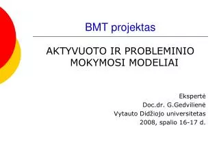 BMT projektas