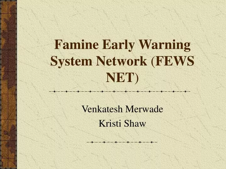 famine early warning system network fews net