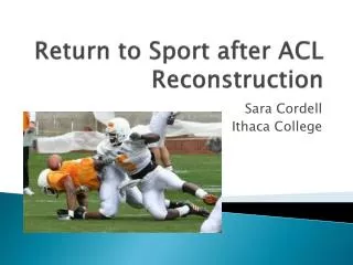 Return to Sport after ACL Reconstruction