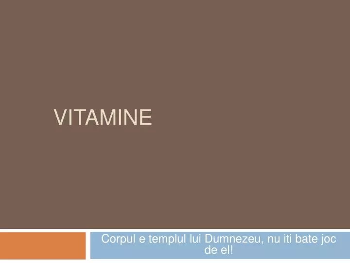 vitamine