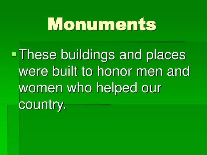 monuments