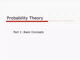 Probability Theory