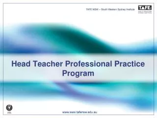 Head Teacher Professional Practice Program