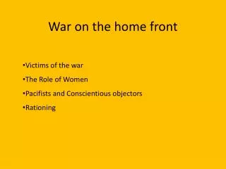 War on the home front