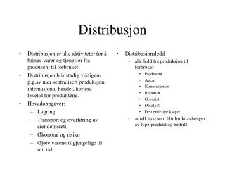 Distribusjon