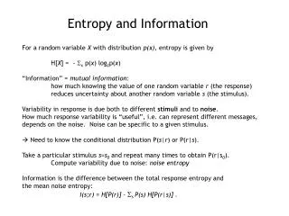 Entropy and Information