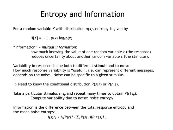 entropy and information