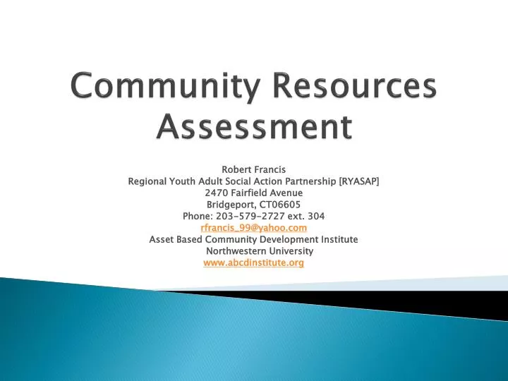 community resources assessment