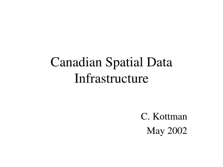 canadian spatial data infrastructure