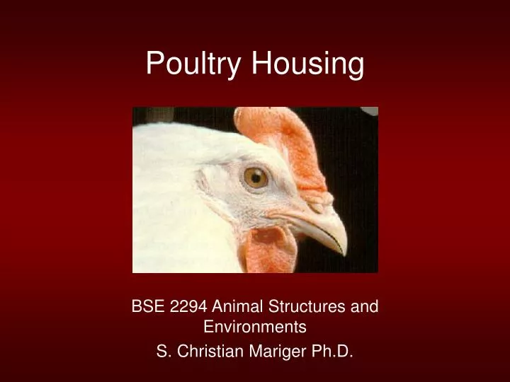 poultry housing