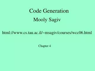 Code Generation