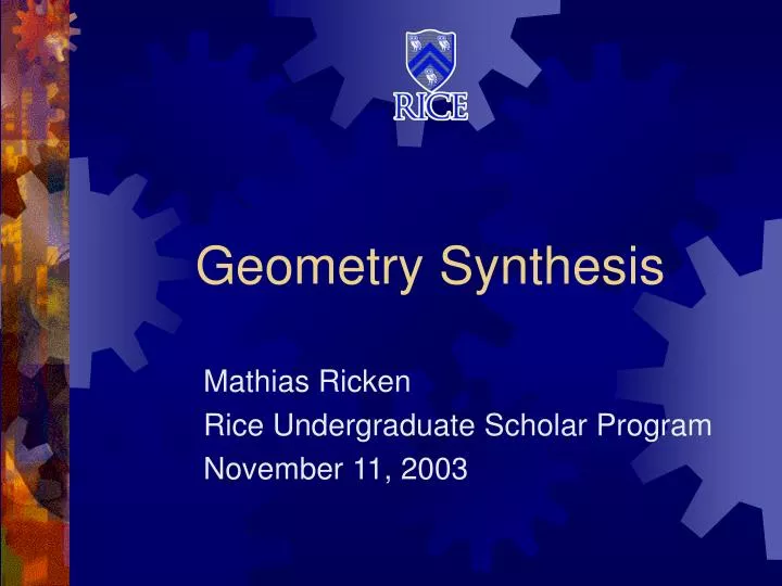 geometry synthesis